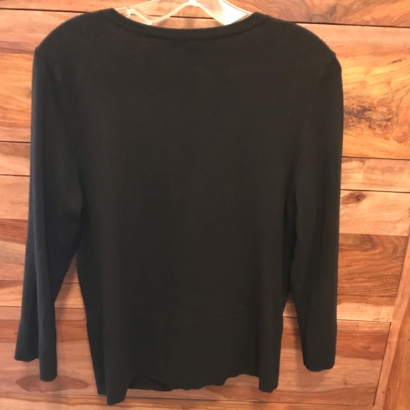 WHBM black cardigan with polkadot detail - Picture 7 of 16
